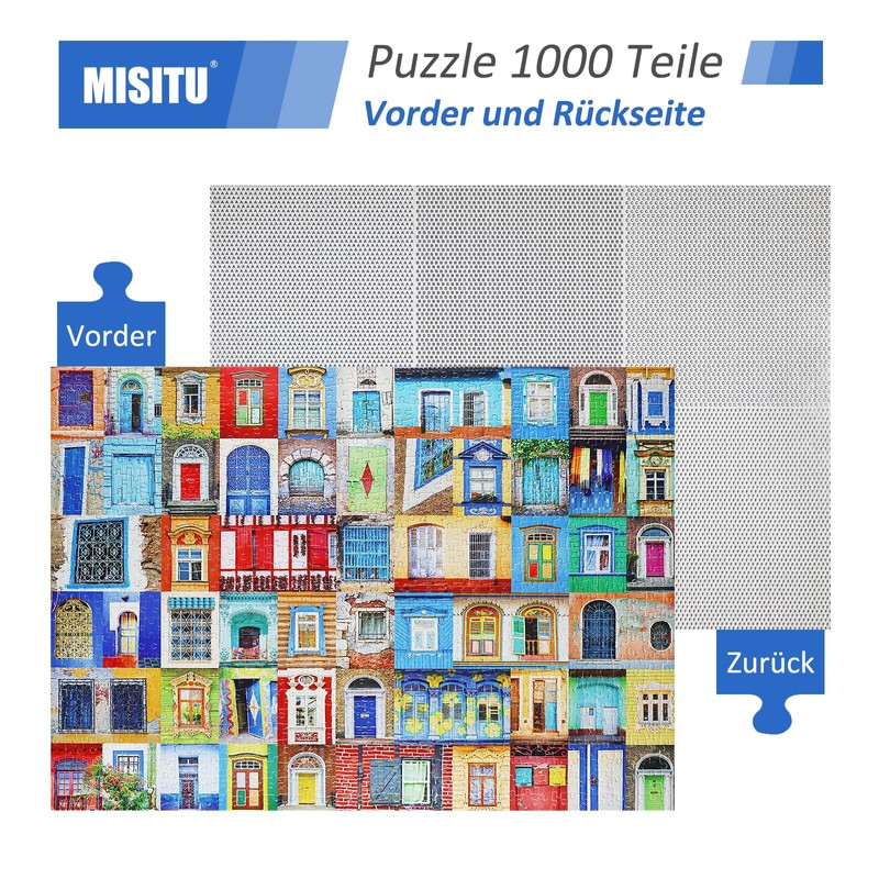 MISITU Puzzle 1000 Pieces for Adults and Children - Colourful