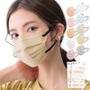 cicibella マスク 不織布 敏感肌 マスク 小さめ バイカラー 立体 レディース 肌に優しい
