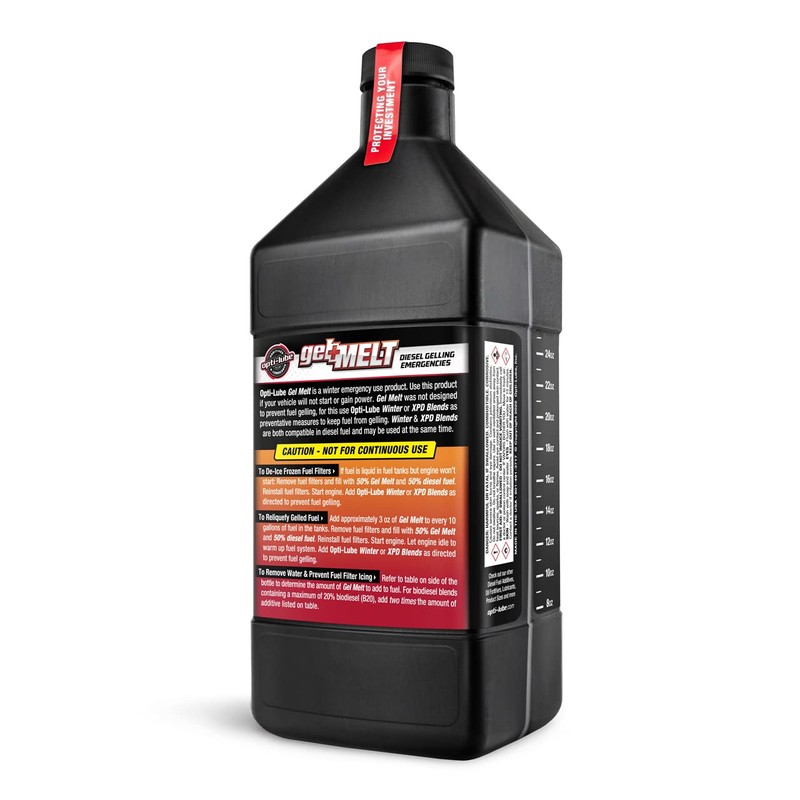 Opti-Lube Gel Melt Diesel Fuel Additive for Emergency Use: 1