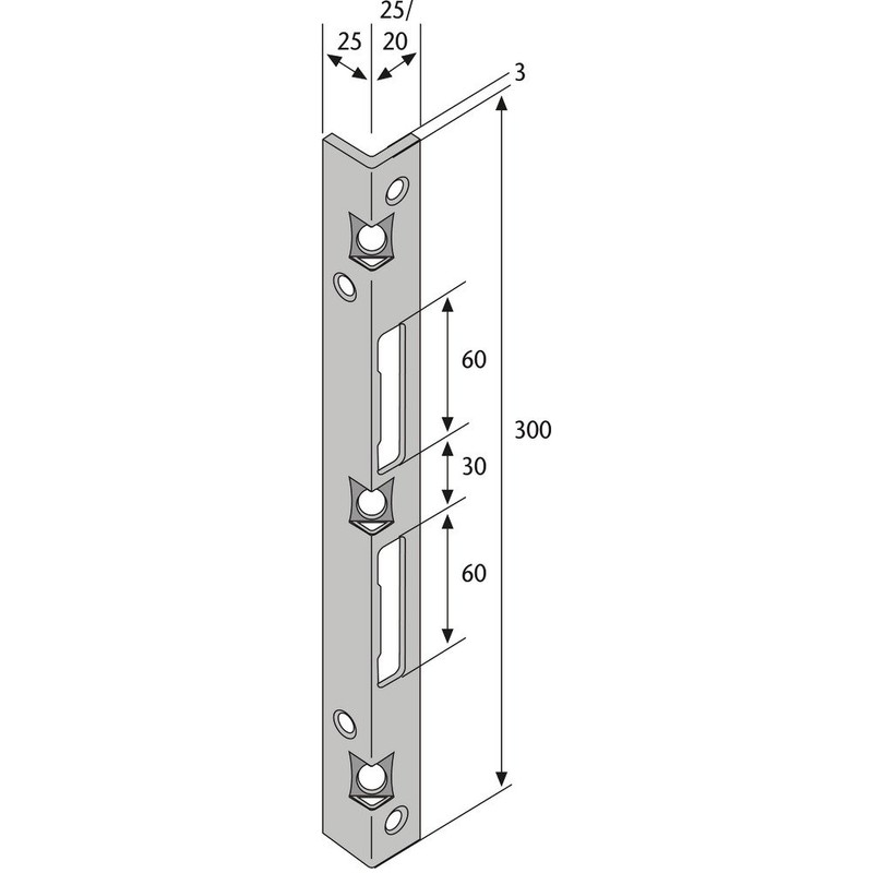 ABUS 055416 SSB400 TÜV- Tested Safety Bar 25 x 25