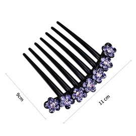 EZ PEACH Rhinestone Hair Comb DE Yaii Wind, Rakuchin, Cantan, Hair Arrangement, Recommended for Beginners, Sparkling and Shiny, Barrette, Crystal, Evening Roll Comb (Sumilet)