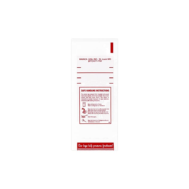 MAINCA Ground Beef Freezer Bags - 1 Lb. Size, Disposable,