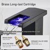AVSIILE LED Bathroom Faucet 3 Hole, Matte Black Waterfall Bathroom