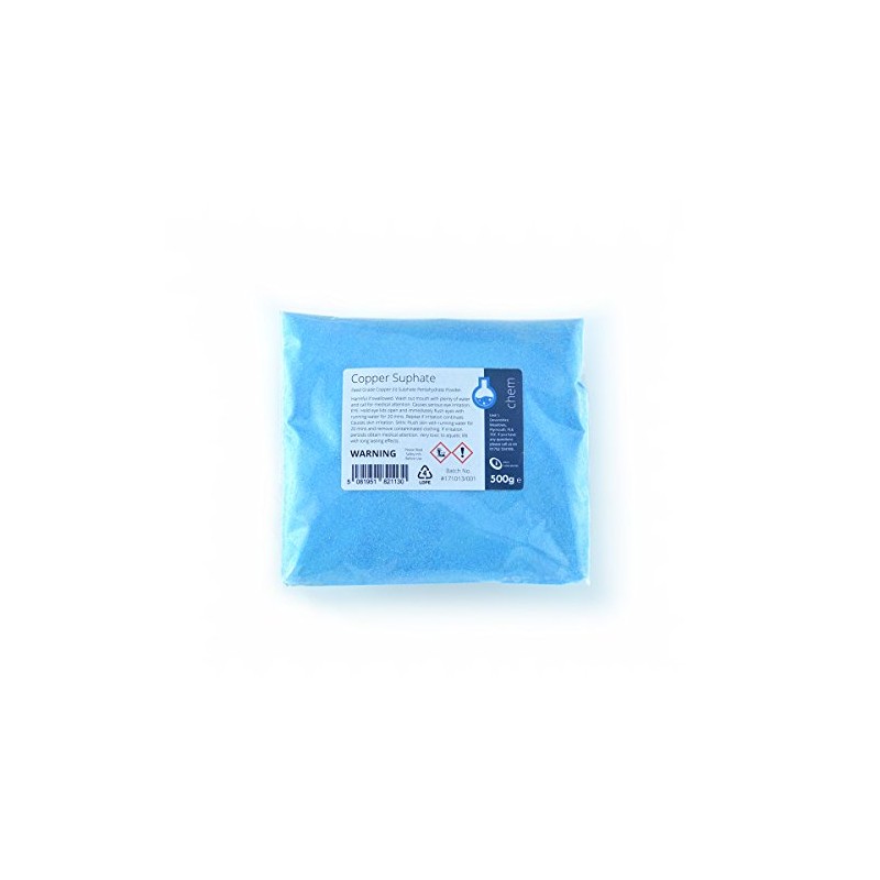 Copper (II) Sulphate Pentahydate Fine Powder - 500g