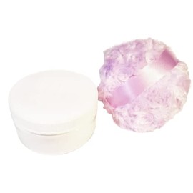 Silk Powder Boxed Gift Set - 8 oz Jar Silk Powder and Rosy Pink VIctorian Roses Powder Puff