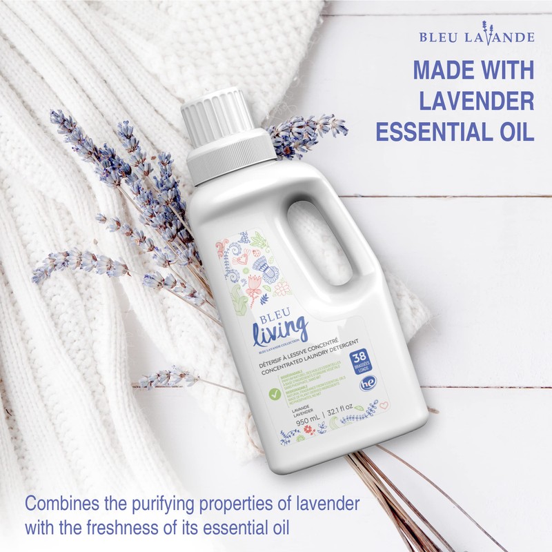 Bleu Lavande - 3 Pack Natural Liquid Laundry Detergent -
