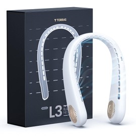 TORRAS COOLiFY [All-New, Upgraded Powerful Airflow] Industry-First Portable Neck Fan - Rechargeable, 360° Airflow, Hands-Free Bladeless Cooling, For Yard Work, Indoor, Outdoor Use - Elegant Ivory