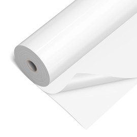 Likcut Glossy White Permanent Vinyl - 12" x 50 FT White Adhesive Vinyl Roll Compatible with Cricut Machines, Silhouette Cameo for DIY Home Decor, Commercial, Decals and Signs