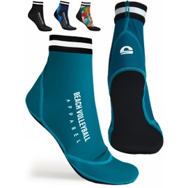 Beach Volleyball Apparel Beach volleyball socks, protective beach socks, beach volleyball made of neoprene, beach socks, volleyball socks, beach socks, beach socks, men and women, petrol