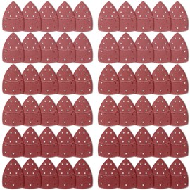 60PCS Sanding Pads, Hook and Loop Sanding Sheet Mouse Sander Pads Assorted 10x 40/60/80/120/180/240 Grits with 11 Holes, Mouse Sandpaper Mouse Sander Pads Mixed