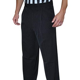 Smitty Men's Basketball Premium 4-Way Stretch Pleated Front Officials Pants - Slash Pockets (32)