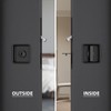 Pocket Door Lock Hardware with Pull, Recessed Handle Latch,Invisible Sliding