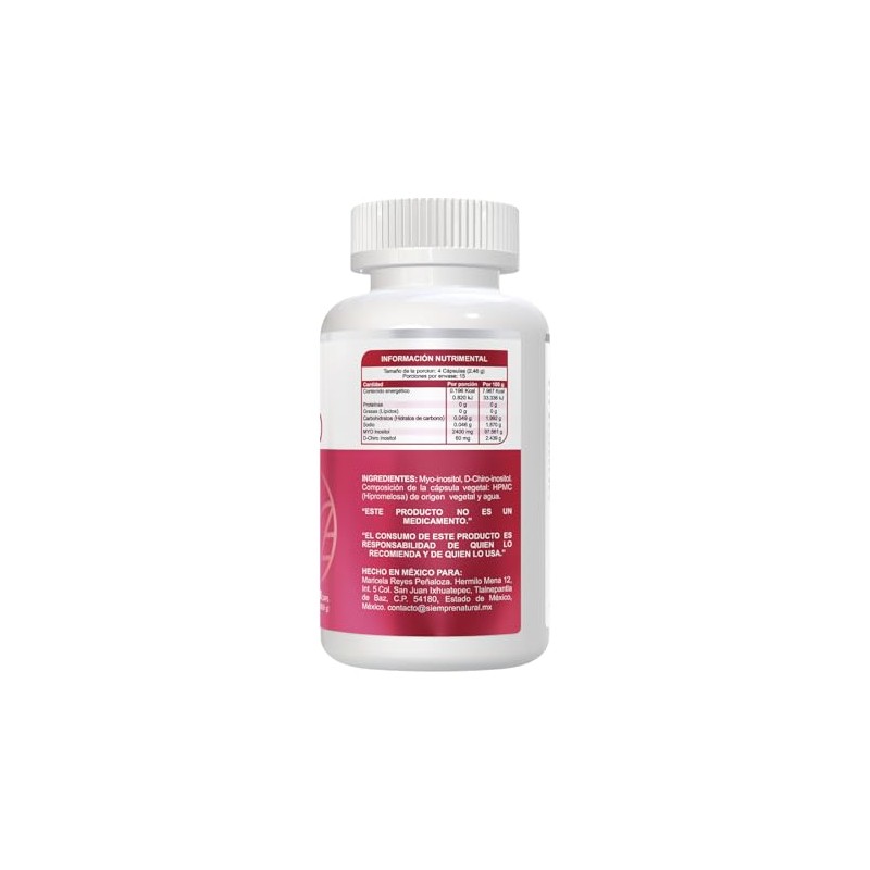Suplemento Alimenticio Myo Chiro Inositol Capsulas 615