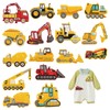 Toppe Termoadesive Bambini 16 Pezzi Patch per Veicoli da Cantiere