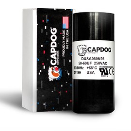 Capdog USA Made 50-60 MFD uF 220/250VAC Motor Start Capacitor Compatible with Genie 18004-B, X-18004-B Garage Door Opener - Compressor Pump Motor and More