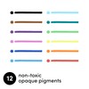 PAPERAGE Acrylic Markers Set, 12 Pack (Rainbow), Marker Pens for