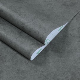 Akywall Grey Concrete Wallpaper Peel and Stick Concrete Cement Contact Paper Textured Dark Gray Industrial Style Vinyl Roll Self Adhesive Stick on Wallpaper for Gym Bathroom 16x79inch