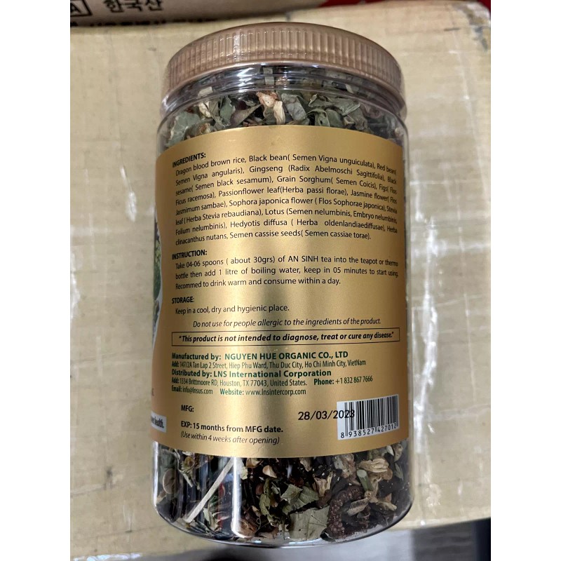 nguyễn huệ an sinh tea 100% natural (trà an sinh)