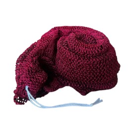 African Net Sponge Sapo Burgundy Red