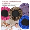 HiRui Silk Satin Bonnet for Sleeping Women, Double-Layer Sleep Cap