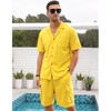 Fastkoala Mens Short Sets Tracksuits Suits Sweatsuits Full Open Button