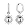 BONNYBIRD® BonnySun Sun Sun Earrings Made of Premium Stainless Steel - 100% Waterproof & Skin-friendly Hoop Earrings Women (14 mm), Stainless Steel