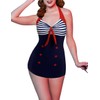 Ekouaer - Traje de baño de una pieza para mujer,