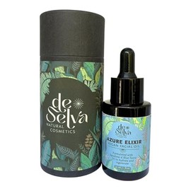 De Selva Azure Elixir – Vegan Blue Tansy Face Oil with Squalane, Camellia, and Jojoba | Hydrating and Clarifying for Oily, Combination, and Sensitive Skin | 1 oz