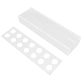 Clear Acrylic Vase Rectangular Elegant Centerpiece Flower Vase for Home Decor Wedding Party 14 Holes