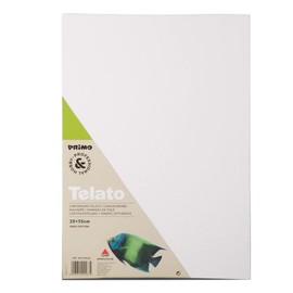 PRIMO Hobby & Professional- Tela per Dipingere in Cartoncino 25x35x0,4 100% Cotone, Cartone Telato Pittura Colori Acrilici Olio Acquerelli - Tele per Dipingere Hobby Creativi Acid Free non Ingiallisce