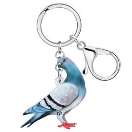 YINYA - Llavero de acrílico con paloma, pájaros, llavero de coche, mochila, joyería para mujeres, niños, niñas, regalos de fiesta, marino, M