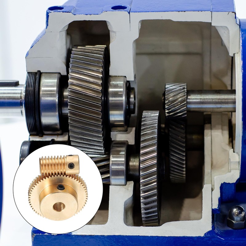 uxcell Worm Gear Set - 0.5 Module 60:1 Reduction Rate