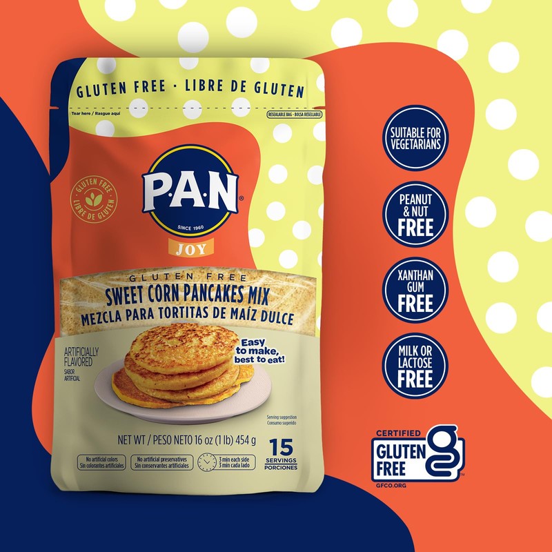 P.A.N Sweet Corn Pancakes Mix – Gluten Free Easy to