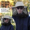 1 Anti-Mosquito Fishing Hat, 1 Pair Fishing Gloves, Adjustable Anti-Mosquito