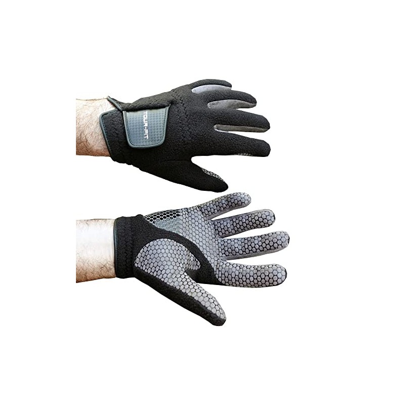 Tour Fit Winter Golf Gloves (Mens Black, Large)