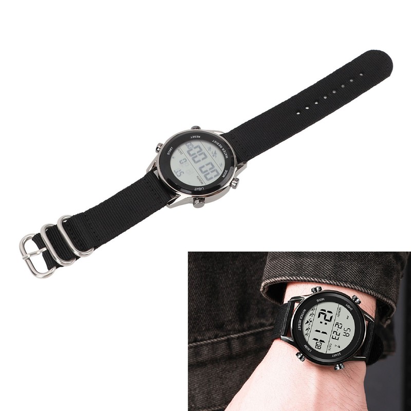 Men Digital Sports Watch Waterproof Alarm Countdown Dual Time Zone