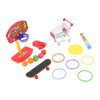 4pcs Bird Training Toys Interactive Fun Basketball Skateboard Trolley Parrot