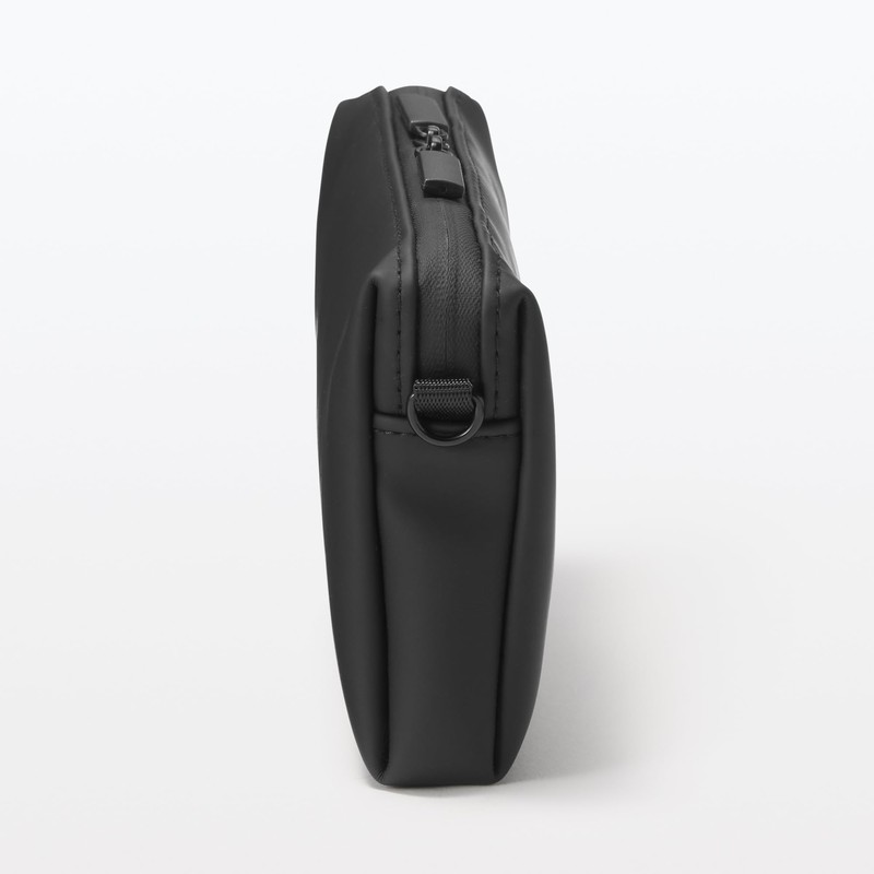 MUJI OHH66A4A Freely Combinable Storage Case, Rectangle, Thin, Small, Black/Approx.