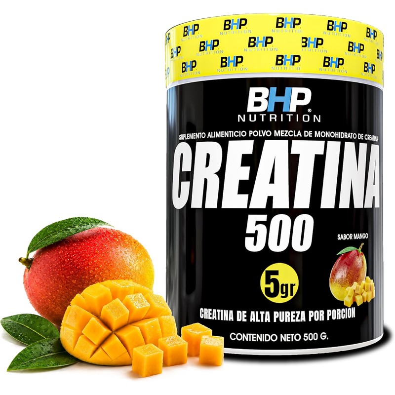 BHP NUTRITION- CREATINA MONOHIDRATADA SABOR MANGO 500grs