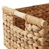 Casafield Set of 3 Water Hyacinth Rectangular Storage Baskets with