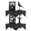 Gothvanity Bat Floating Shelf Set of 2, Black Flying Bat