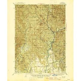 YellowMaps Trail OR topo map, 1:62500 Scale, 15 X 15 Minute, Historical, 1943, Updated 1945, 20.7 x 17 in - Polypropylene