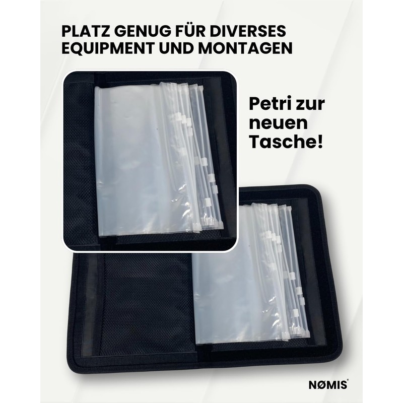 NØMIS Fishing Bags Parent, black, Document bag