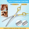 CITYWISH Dog Grooming Scissors,Curved Thinning Shears Dog Grooming with Safety