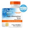 Hierro Quelado 27mg Chelated Iron Supplement with Albion Ferrochel, 120
