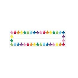 Hygloss Products Rainbow People Kids Name Plates for Desks Cubbies Lockers – 9.5 x 2-7/8 Inch, 36 Pack