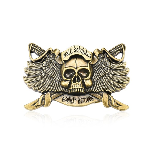 MASOP Western Belt Buckle for Men, Mens Skull Belt Buckle,