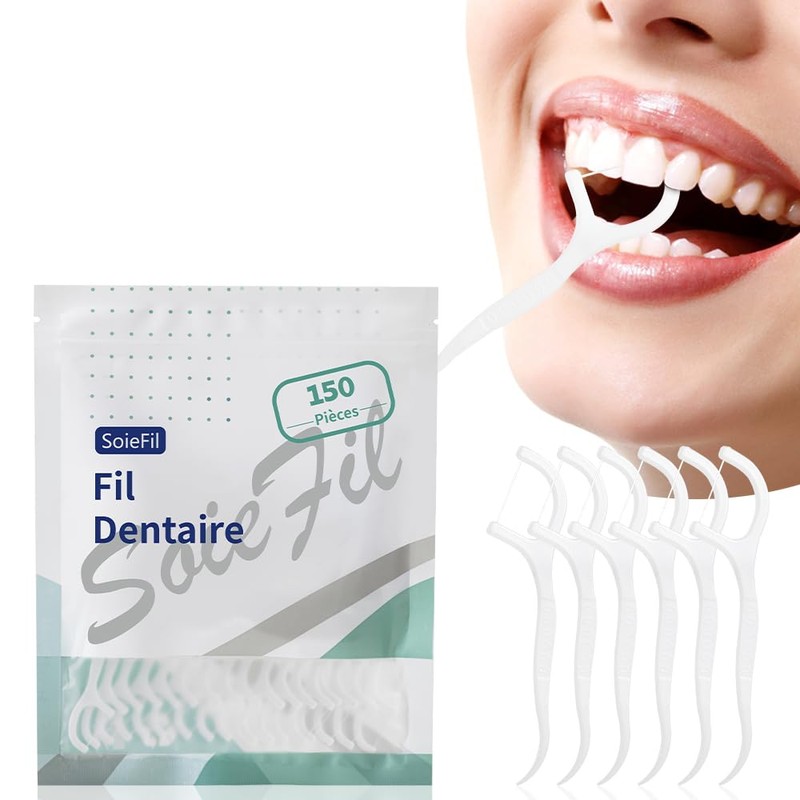 150 Stück Zahnseide, Zahnseide, Interdentalgabel, Tragbare Sticks, Zahnpflege für die