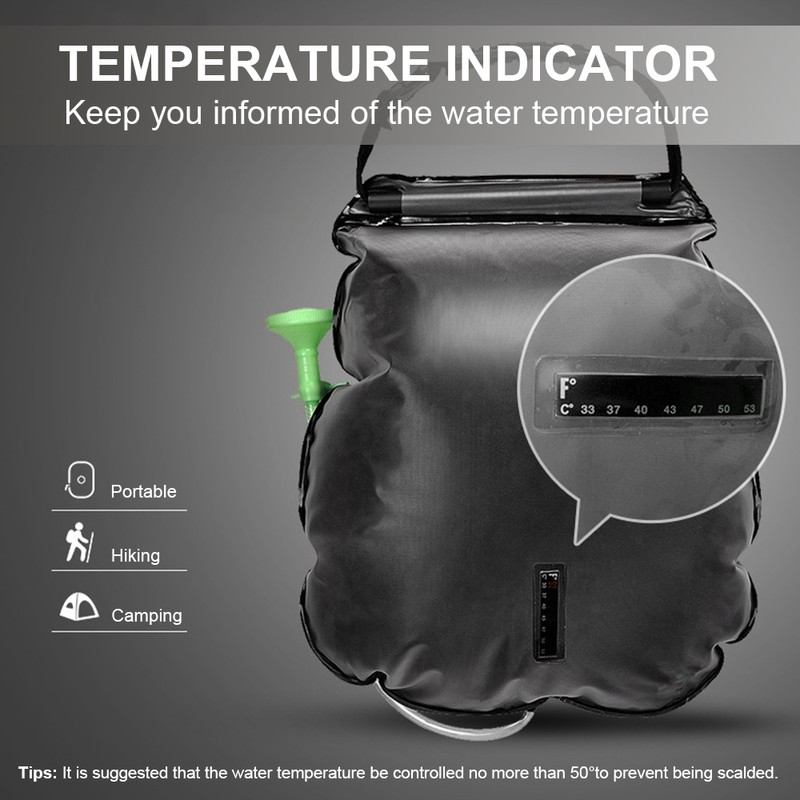 20L Solar Shower Bag Outdoor Portable Solar Heating Shower Bag