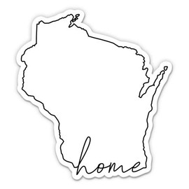 Squiddy Wisconsin Home - Vinyl Sticker Decal for Phone, Laptop, Water Bottle (3" Tall)